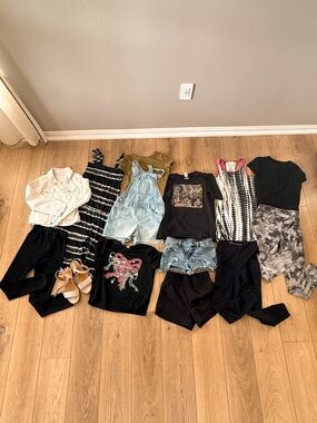 GIRLS TWEEN SIZE LARGE SPRING SUMMER PREPPY TRENDY OUTFIT BUNDLE